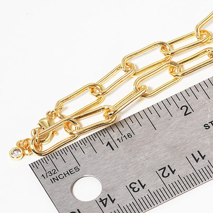 Chunky Paper Clip Bracelet for Charm Bar Chunky Paper Clip Bracelet for Charm Bar Bracelet