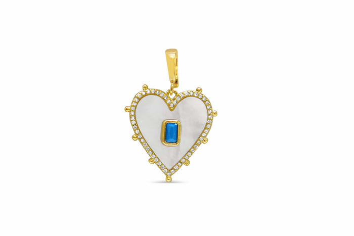 Pearl & Gem Heart Clip-on Charm Pearl & Gem Heart Clip-on Charm Charms