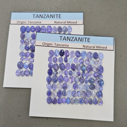 1 Card of Natural Polished Tanzanite Slices | | 4–10mm - The LabradoriteKing