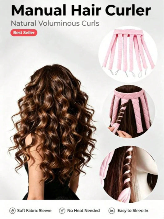 1-Piece 8-Tooth Non-Hot Curling Iron, Soft Wavy Hairband, Essential Salon, Beauty Salon & Travel Hair Care Products & Accessories, Lazy DIY Hair Styling Tool, Perfect For Women's School, Travel, Holid
