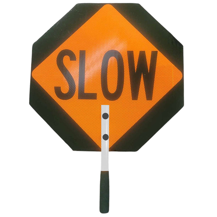 18" Lightweight Reflective Paddle Stop/Slow Sign