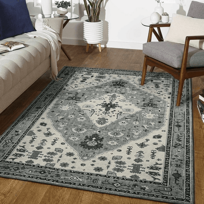 4' x 6' Boho Tribal Area Rug - Gray - Wichita Home Outlet