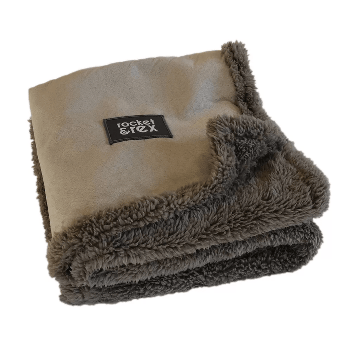 40" x 30" Waterproof Reversible Dog and Cat Blanket - M - Brown - Wichita Home Outlet