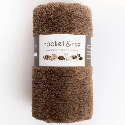 40" x 30" Waterproof Reversible Dog and Cat Blanket - M - Brown - Wichita Home Outlet