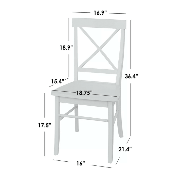 Albury Back Solid Wood Dining Chairs - Blue (Set of 2) - Wichita Home Outlet