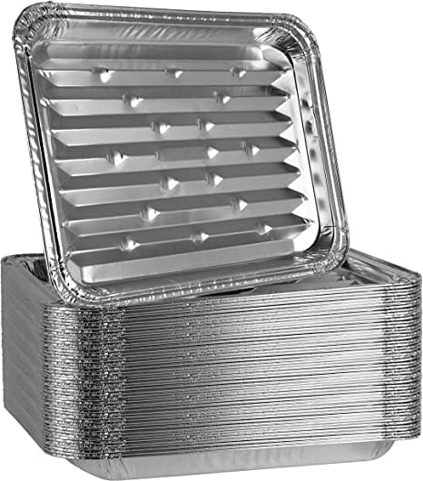 Aluminum Grill Pans 9" x 13" - 20 Pack - Wichita Home Outlet