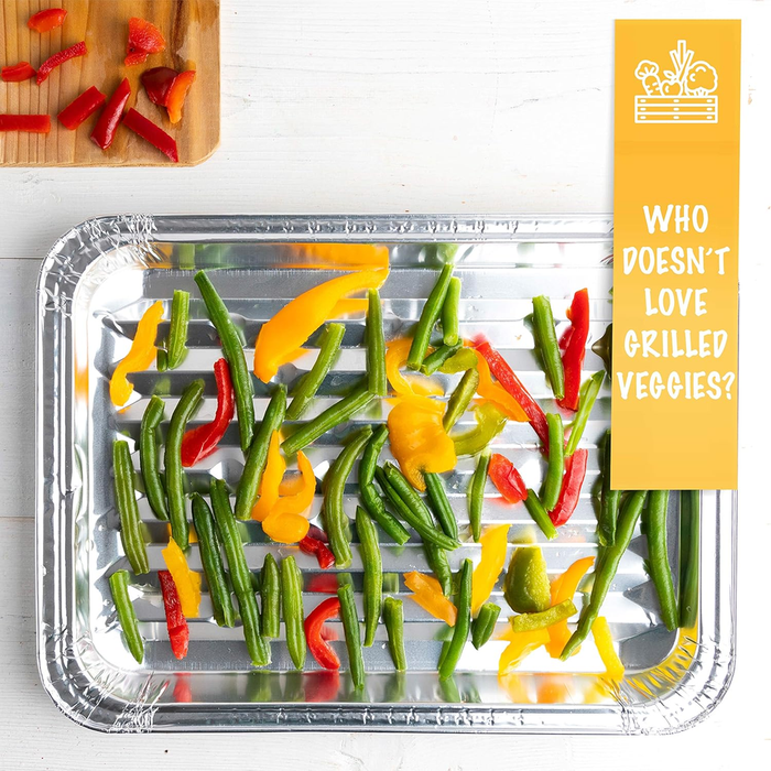 Aluminum Grill Pans 9" x 13" - 20 Pack - Wichita Home Outlet