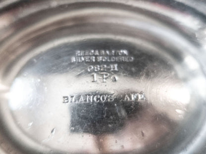 Antique Blanco's Cafe Silver Soldered Soup Tureen San Francisco