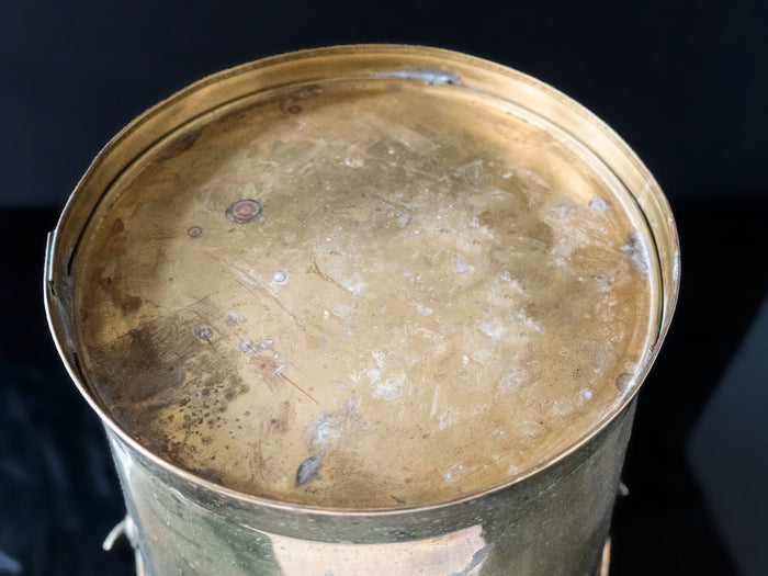 Antique Brass Bucket Jardiniere Planter Large Ice Bucket Wash Bucket Barware