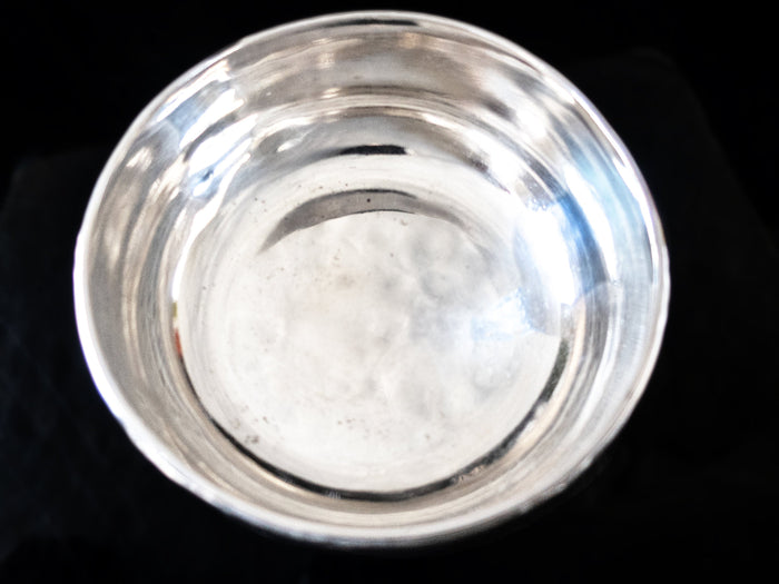 Antique Christofle Rubans French Silver Plate Small Bowl Wine Stand Silver And Silverplate