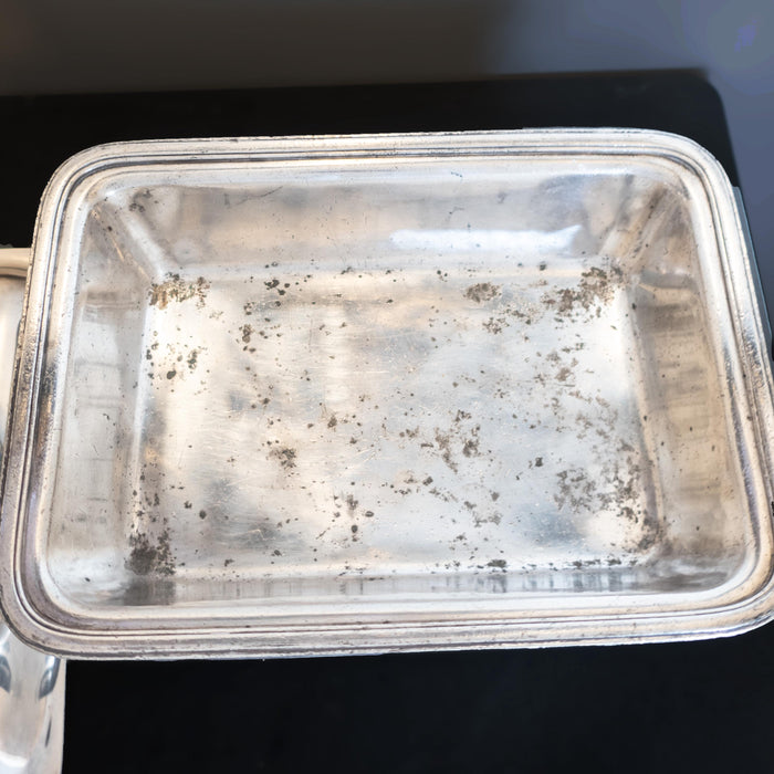 Antique Hotel Silver Soldered Covered Serving Dish Gorham IS DW Haber