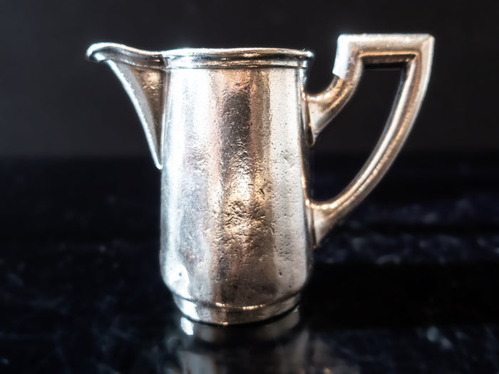 Antique Regina Palast Hotel Silver Soldered Creamer Pitcher Wellner Soehne Germany