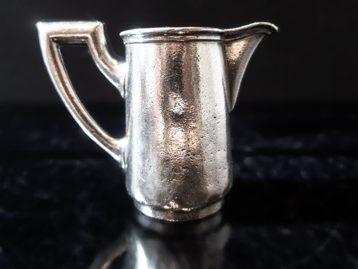 Antique Regina Palast Hotel Silver Soldered Creamer Pitcher Wellner Soehne Germany