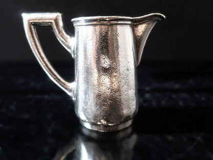 Antique Regina Palast Hotel Silver Soldered Creamer Pitcher Wellner Soehne Germany