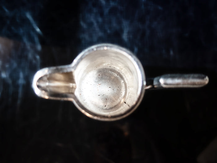 Antique Regina Palast Hotel Silver Soldered Creamer Pitcher Wellner Soehne Germany