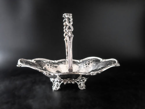 Antique Silver Plate Bride Basket England Hawksworth Eyre & Co Trays & Platters