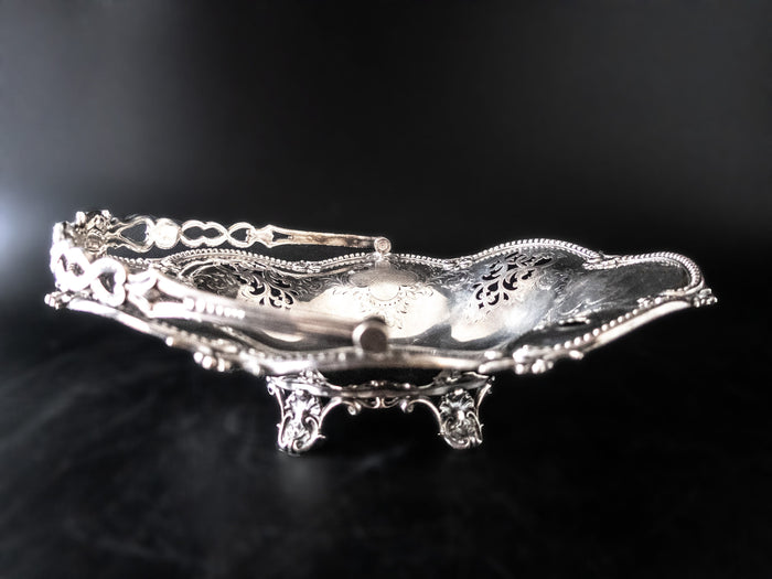 Antique Silver Plate Bride Basket England Hawksworth Eyre & Co Trays & Platters
