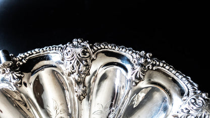 Antique Silver Plate Bride Basket With Applied Detailing Decorative Trays