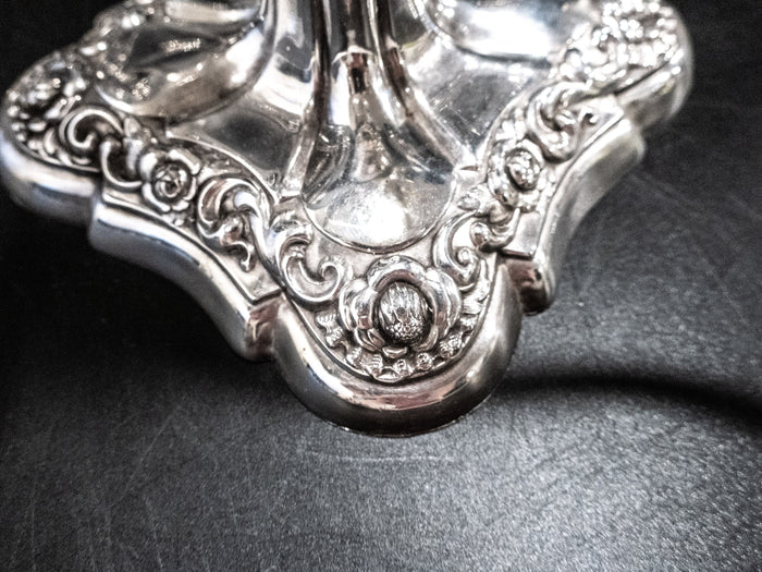 Antique Silver Plate Candelabra Candle Holders Set Of 3 Candelabras