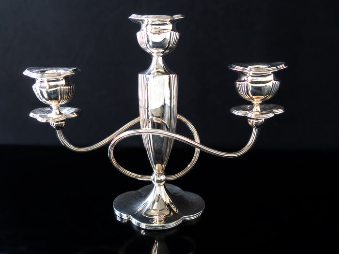 Antique Silver Plate Candelabra Silver Plate 3 Light Candle Holder Pairpoint Mfg Co Silver And Silverplate