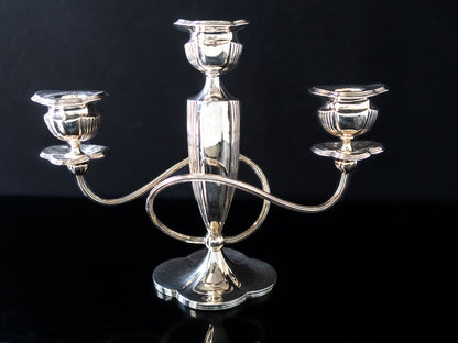Antique Silver Plate Candelabra Silver Plate 3 Light Candle Holder Pairpoint Mfg Co Silver And Silverplate