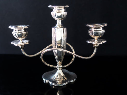 Antique Silver Plate Candelabra Silver Plate 3 Light Candle Holder Pairpoint Mfg Co Silver And Silverplate