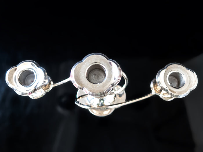 Antique Silver Plate Candelabra Silver Plate 3 Light Candle Holder Pairpoint Mfg Co Silver And Silverplate