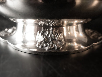 Antique Silver Plate Covered Butter Dish Chiller Dome Homan Silver Co Quadruple Plate Butter Dishes