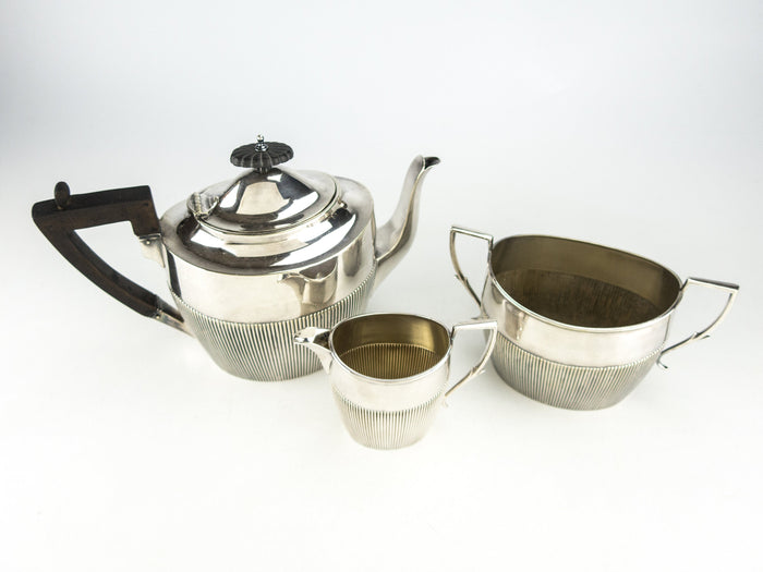 Antique Silver Plate Edwardian Tea Set James Dixon & Sons Sheffield Circa Early 1900s