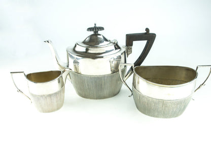 Antique Silver Plate Edwardian Tea Set James Dixon & Sons Sheffield Circa Early 1900s