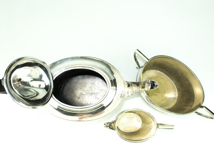 Antique Silver Plate Edwardian Tea Set James Dixon & Sons Sheffield Circa Early 1900s