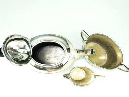 Antique Silver Plate Edwardian Tea Set James Dixon & Sons Sheffield Circa Early 1900s