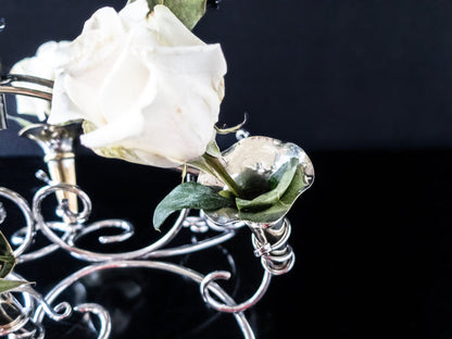 Antique Silver Plate Epergne Bud Vase Holder
