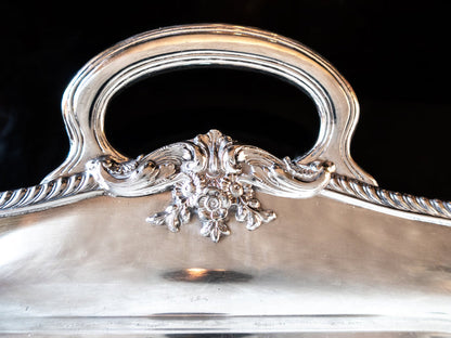 Antique Silver Plate Serving Tray Georgian By Community Plate