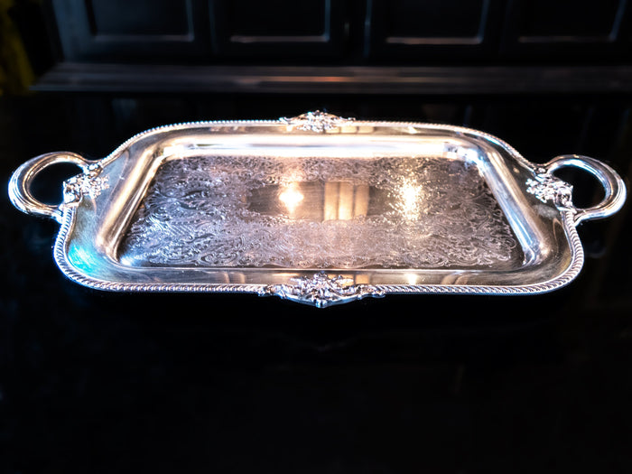 Antique Silver Plate Serving Tray Georgian By Community Plate