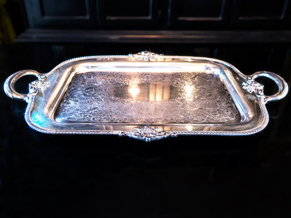 Antique Silver Plate Serving Tray Georgian By Community Plate