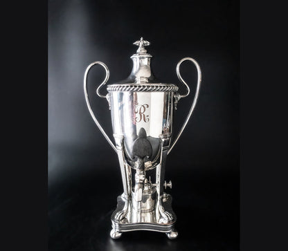 Antique Silver Plate Tea Coffee Urn With Lion Feet Tea Sets