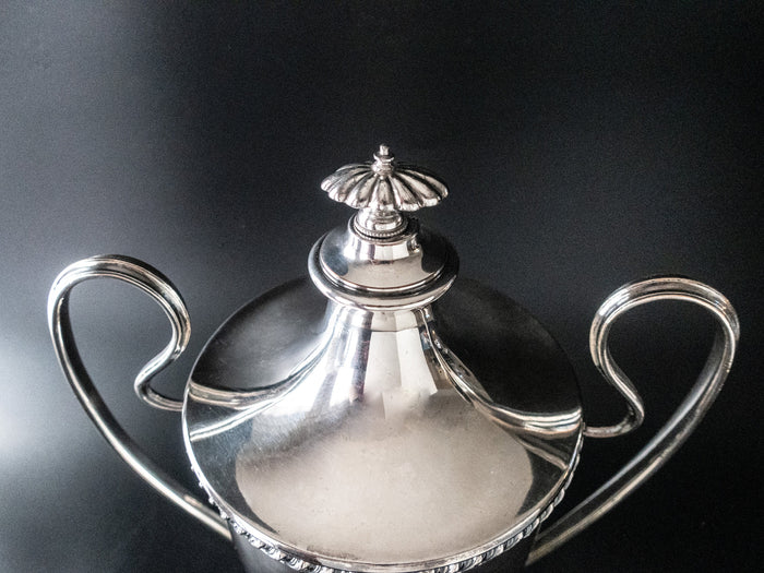 Antique Silver Plate Tea Coffee Urn With Lion Feet Tea Sets