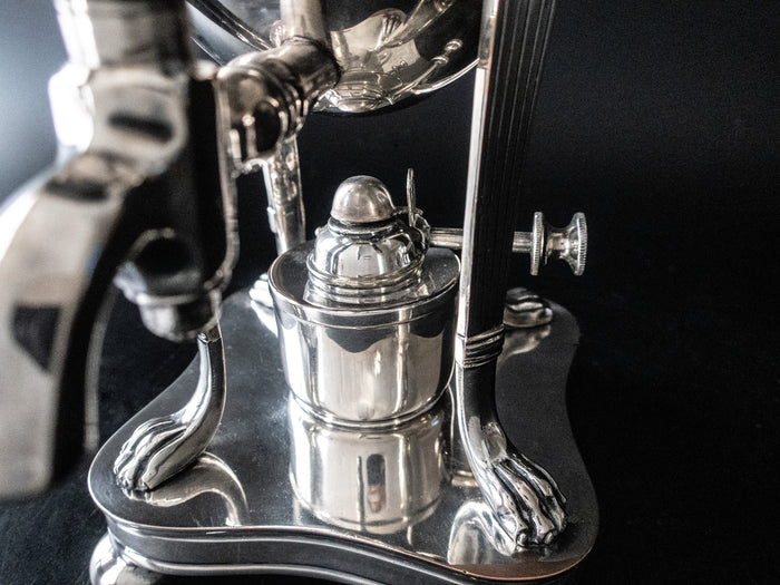 Antique Silver Plate Tea Coffee Urn With Lion Feet Tea Sets