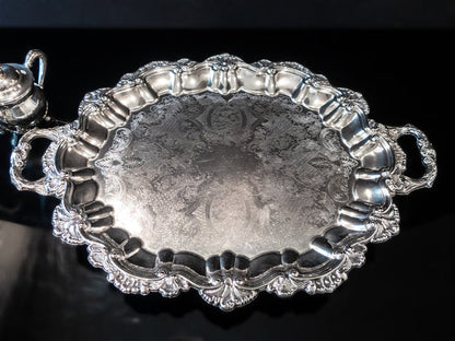 Antique Silver Plate Tea Set Sheets Silverplate Co 1875 Serving Trays