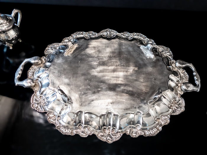 Antique Silver Plate Tea Set Sheets Silverplate Co 1875 Serving Trays