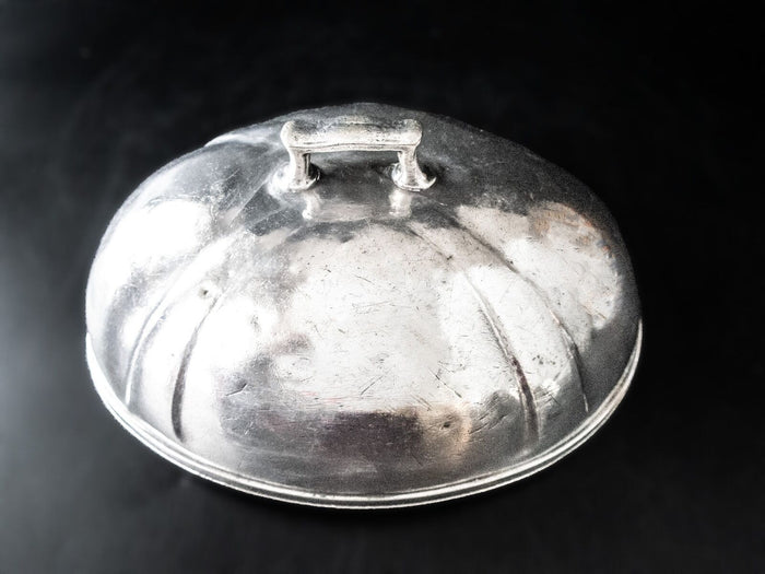 Antique Silver Soldered Meat Dome Food Cloche Hotel Silver