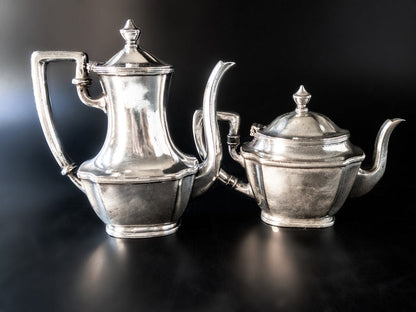 Antique Silver Soldered Teapots Gimbels Tea Room New York Baskets & Bowls