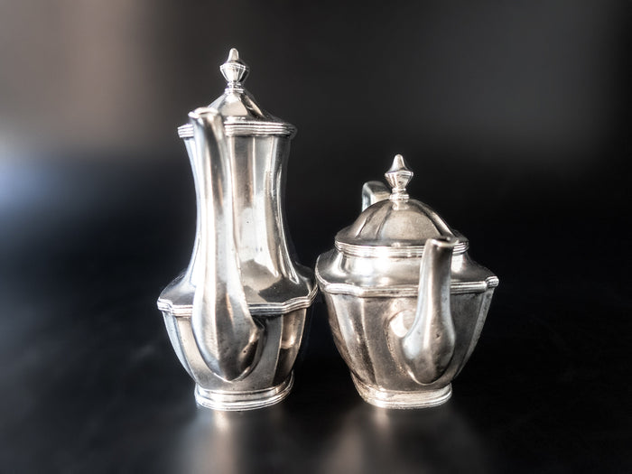 Antique Silver Soldered Teapots Gimbels Tea Room New York Baskets & Bowls