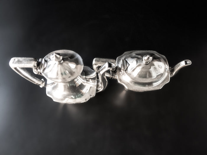 Antique Silver Soldered Teapots Gimbels Tea Room New York Baskets & Bowls