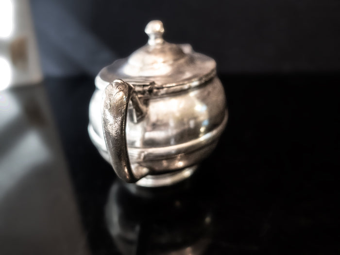 Antique Silver Soldered Union Pacific Railroad Creamer Teapot 1914 RARE Hotel Military RR Silver