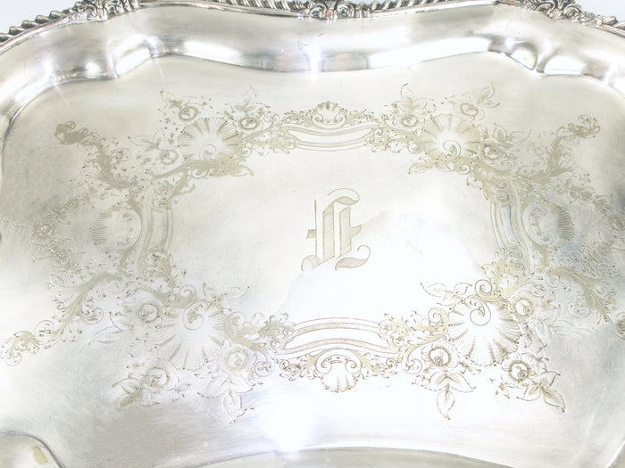 Antique XL Silver Plate Serving Tray Barbour Silver Co Circa 1890s