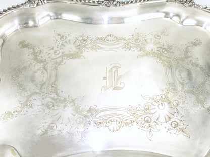 Antique XL Silver Plate Serving Tray Barbour Silver Co Circa 1890s