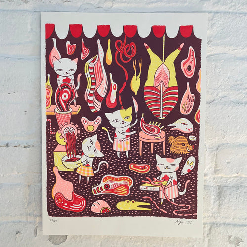 Aya Kakeda: Cat Butcher Prints