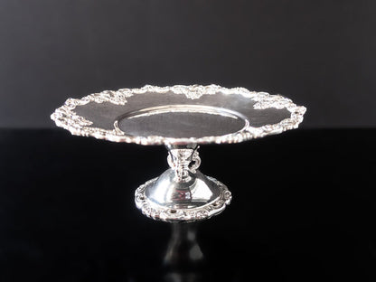 Baroque By Wallace Silver Plate Cake Plate Pedestal Stand